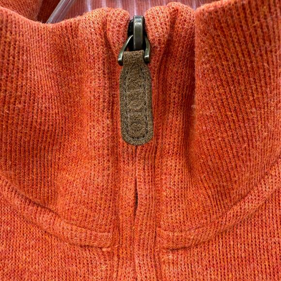 Polo Ralph Lauren Men's M Orange Estate Rib Long Sleeve Quarter Zip Pullover - Picture 7 of 10